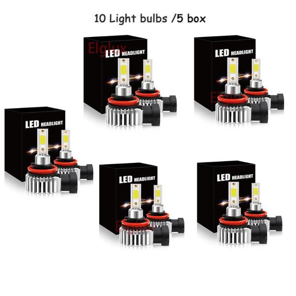 

2pcs h7 led h1 h11 9005 9006 h4 led car headlight 80w 12000lm auto headlamp light bulb fog lights white 8000k 6500k 12v lamp