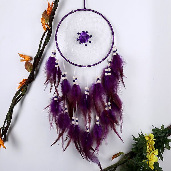 

Handmade Indian Decorative Dream Catcher Wall Hanging Dreamcatcher Feather Crafts Kids Stuff Wall Room Home Decor Wind Chimes