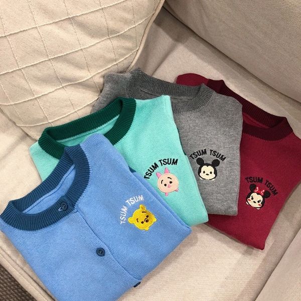

dumia сезон корейский стиль детей и детей трикотаж knitwearcardigan 100cotton сплошной цвет длинный рукав круглый шею трикотажные изделия, Blue