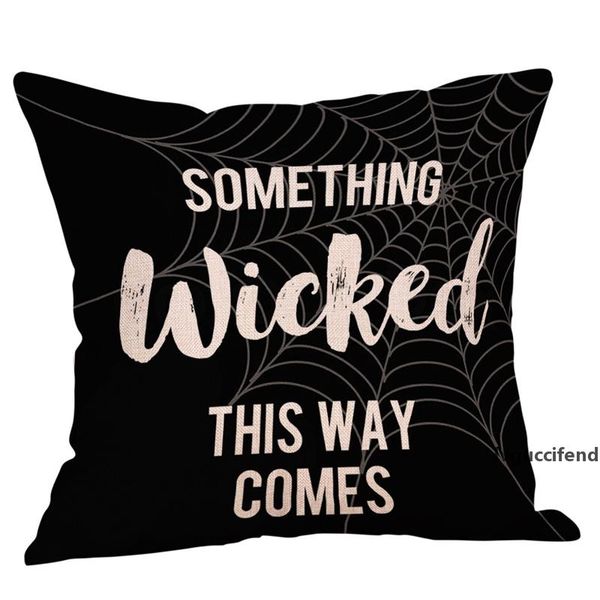 

something wicked chalkboard halloween throw pillow cover fashion home decorative pillowcase cotton pillow case