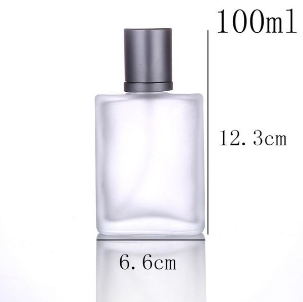 Esvaziar fosco vidro claro Praça Pulverizar Perfume Bottle 100ml Perfume recarregáveis ​​vidro Atomizador Venda SN4570