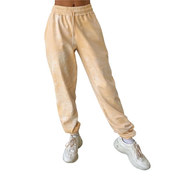 

women's pants & capris women casual harem high waist trousers for dye printed loose slimming wear side pockets bottoms lady, Black;white
