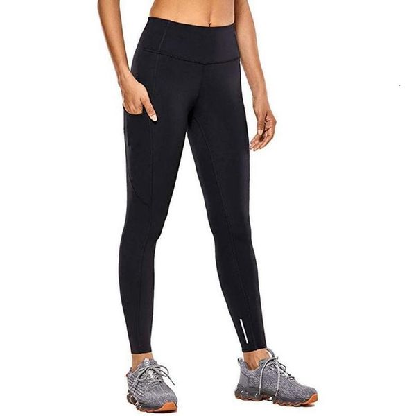 

womens seamless leggings 2020 high waist and fitness sport pants nude hidden pocket woman polyester sport leggings training gym leggings, Black