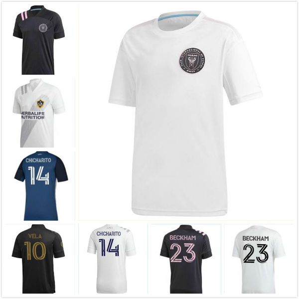 

new 2020 2021 lafc carlos vela soccer jerseys 20 21 home los angeles fc inter miami beckham black la galaxy chicharito white football shirts, Black;yellow
