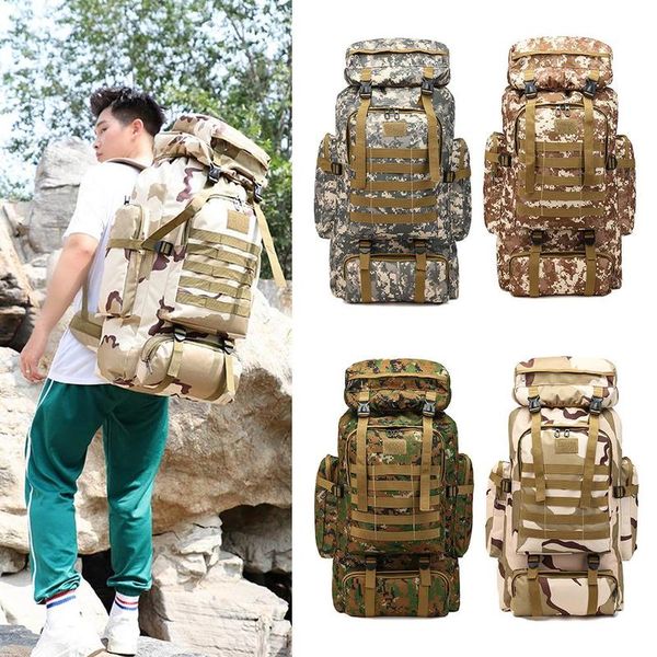

outdoor bags 90l 3d sport tactical climbing mountaineering backpack camping hiking trekking rucksack travel bag