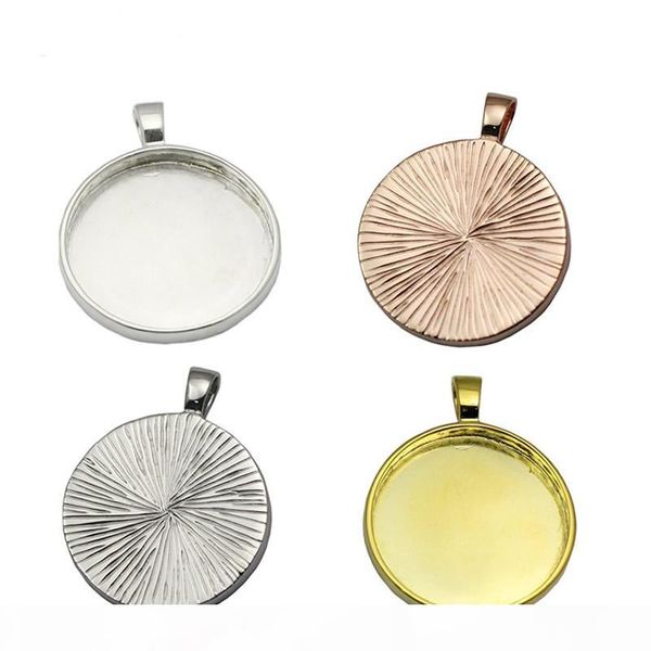 

beadsnice round bezel pendant setting 925 sterling silver cabochon base 25 mm round bezel tray diy jewelry silver bezel cups id 32637, Slivery;crystal