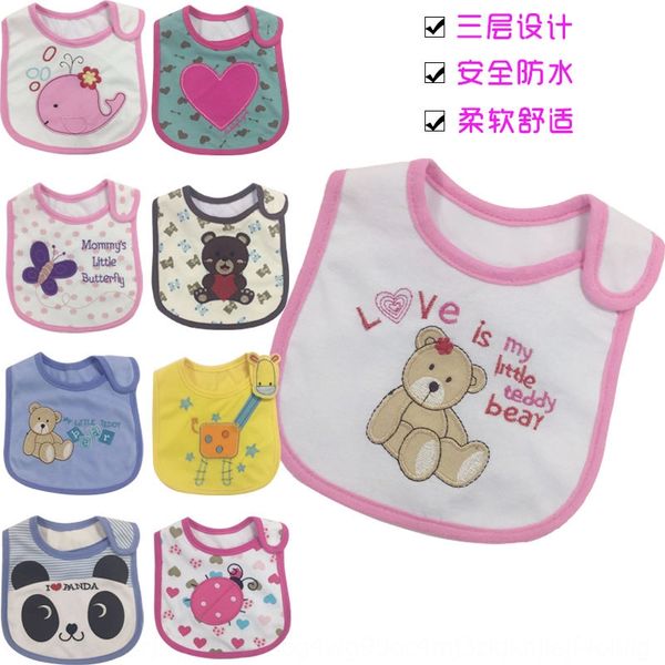 

maternal and infant bib newborn three-layer waterproof saliva towel saliva towel bib children's products