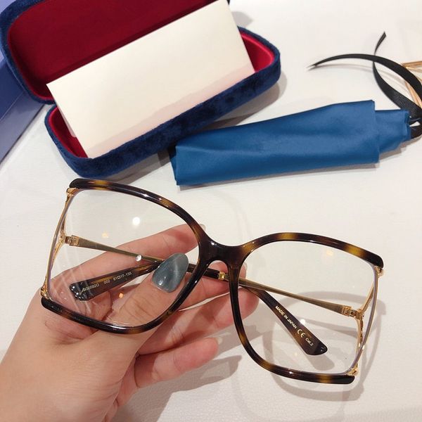 

2020 new luxury g0592 fashion women bigrim hollow designed glasses frame imported-plank colorful bamboo leg for prescription fullset box