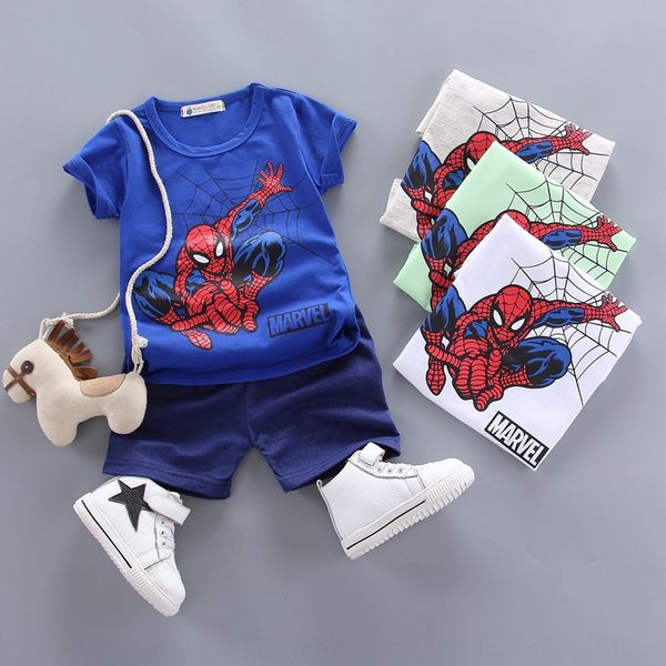 

2019 new children's boy zhong xiao tong short-sleeved t-shirt t-shirt cartoon round neck children's two-piece