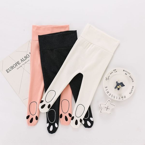 

gwtb2 baby tight pants pantyhose tight pants leggings cute small footprints cotton high waist belly protection leggings all-match elastic pa, Blue