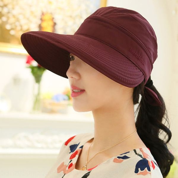 

women's casual all-match travel uv-proof korean sun hat screen sun hat sunshade cap, Blue;gray
