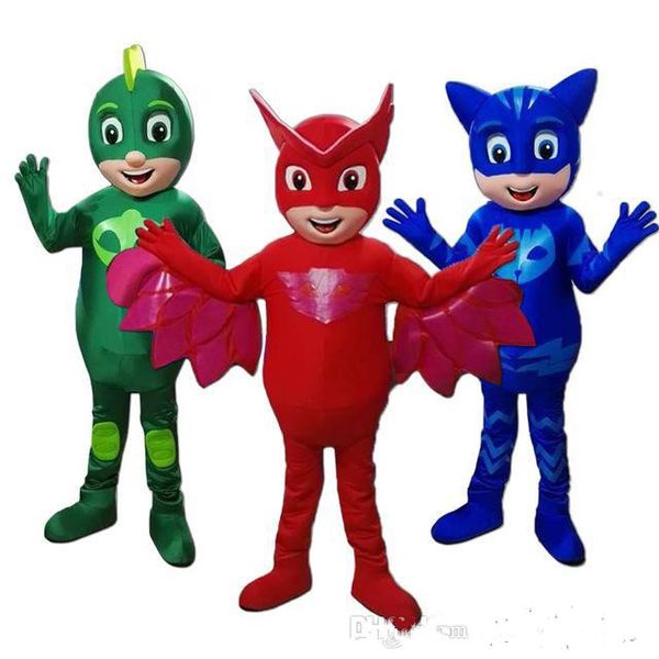 

2018 factory sale mascot costumes parade quality pj costumes mascot birthdays catboy costumes, Red;yellow