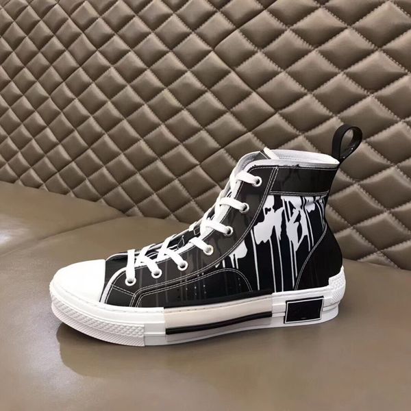 

flowers technical canvas high sneakers mens designer shoes lace up sneakers with pvc materials with box lll42, Black