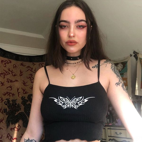 

yg1pj dark wind printed camisole 2020 new clothing dark wind butterfly printed camisole butterfly vest vest women's 2020 new women, Camo