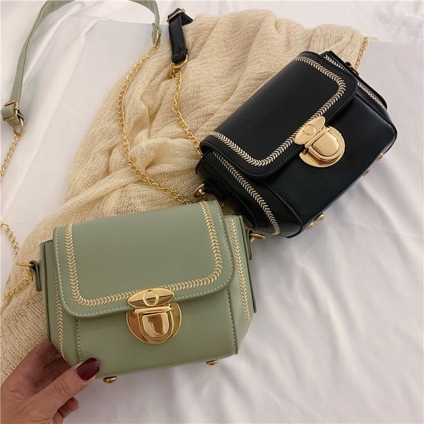 

kdwuj ins super small square women's bag 2020 new fashion korean style all-match single shoulder slanting fashion chain small square ba, White