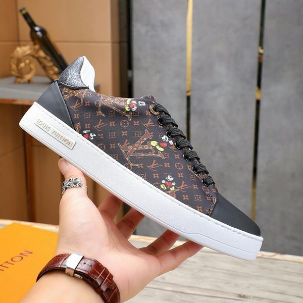 

2020a new limited edition luxury design mens fashion printed sports shoes wild breathable mens casual shoes mens banquet shoes size: 38-451, Black