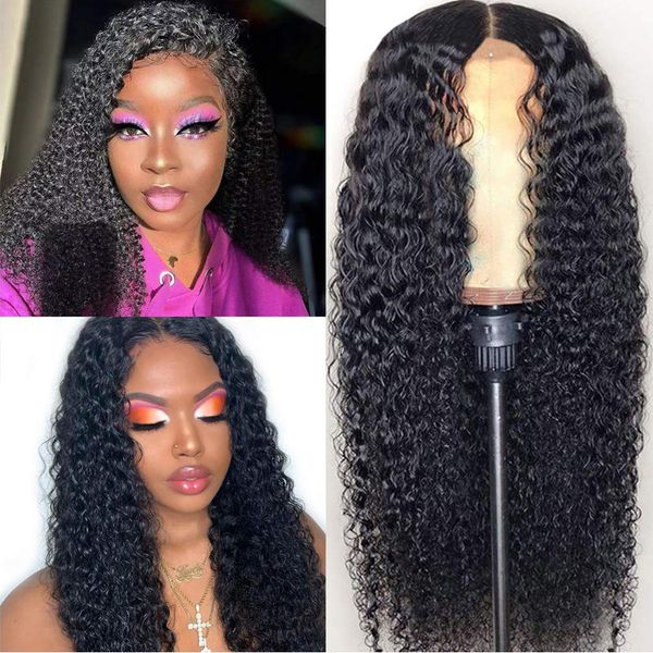 

curly human hair wigs 150 density lace wig pre plucked lace front human hair wigs pixie cut wig 13x4 short bob wig remy, Black