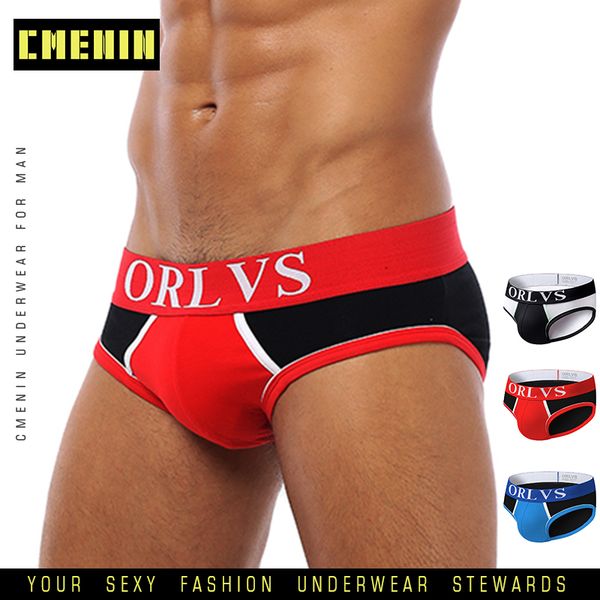 

cmenin men underwear briefs cotton men underware slip bikini breathable cueca male panties jockstrap underpants or07, Black;white