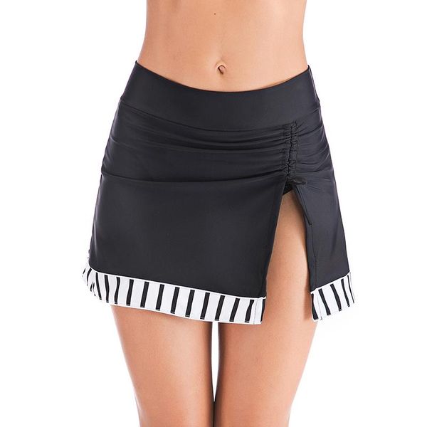 

plus size women beach casual balck swimming trunks lace triangle swimwear kg-54