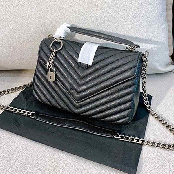 

fashion bags v shape flaps chain bag handbag classic flap bag women shoulder handbag tote black messenger shopping purse 24cmx16cmx7cm type2