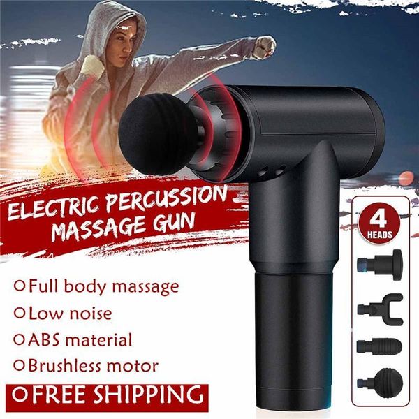 

us stock musle relaxation massage gun decompression massager for neck leg shoulder facial workout without 4 types head accessories fy0027