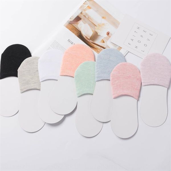 

2020 new women's solid color cotton and versatile half palm socks sweat-absorbing breathable forefoot socks, Pink;yellow