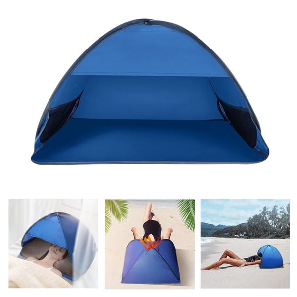 

beach headrest sunshade tent uv-protection sun shelter automatic opened portable outdoor camping sun shade tent for adults kids