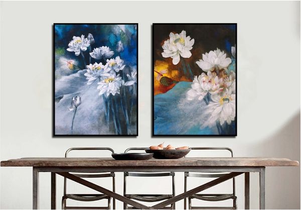 

луговые цветы 2 шт modular печати изображений wall art полотна украшение для гостиной нет обрамлено