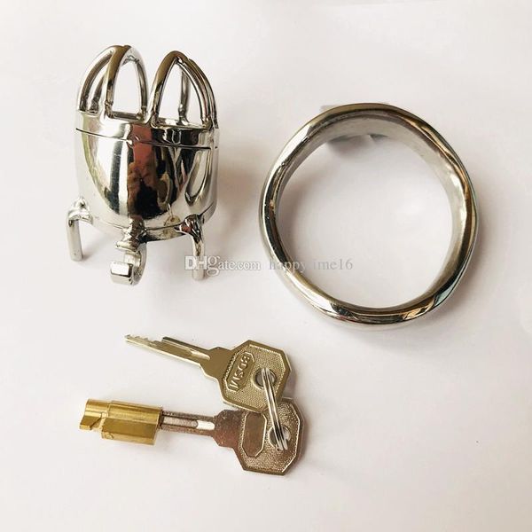 

for stainless length 70mm design cage lock steel small male chastity devices men 130g 45mm 50mm short cock male cage 40mm vgggm