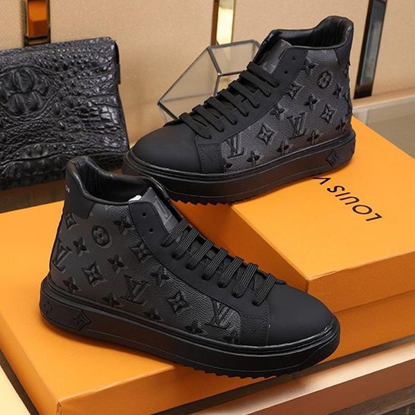 

mens shoes drop ship outdoor walking shoes vintage designer high plus size casual men shoes herren luxus marken schuhe, Black