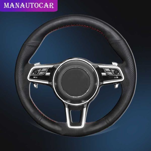 

car braid on the steering wheel cover for macan 2020 2020 diy auto wheel covers interior accessories car-styling