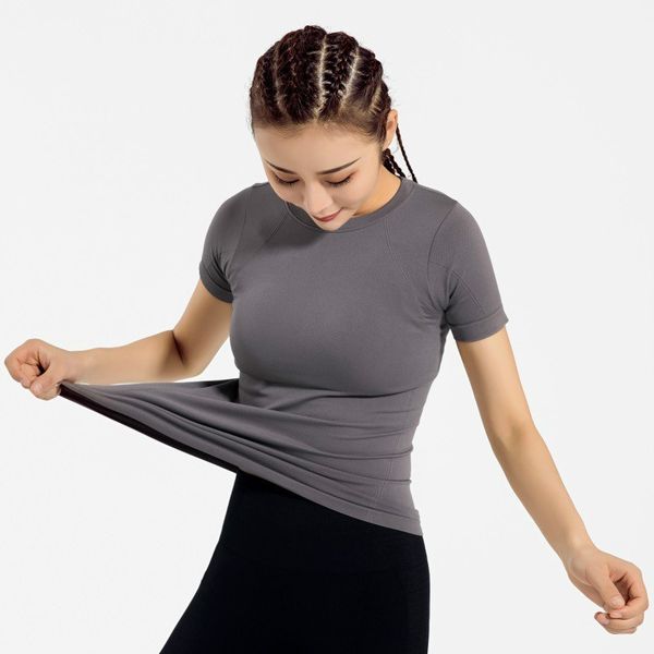 

2020 весной и летом новый бесшовные буквы напечатаны с короткими рукавами футболки йога фитнес спорт быстросохнущие одежды, White;red