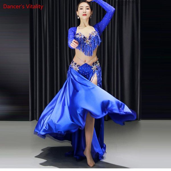 

new women oriental dance costumes bellydance hip scarf carnaval belly dance bra long skirt set performance clothes sexy, Black;red