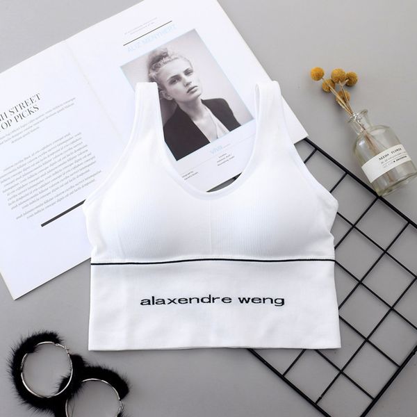 

king yuya same sports yoga running shockproof steel ring-underwear underwear vest vest outside, White