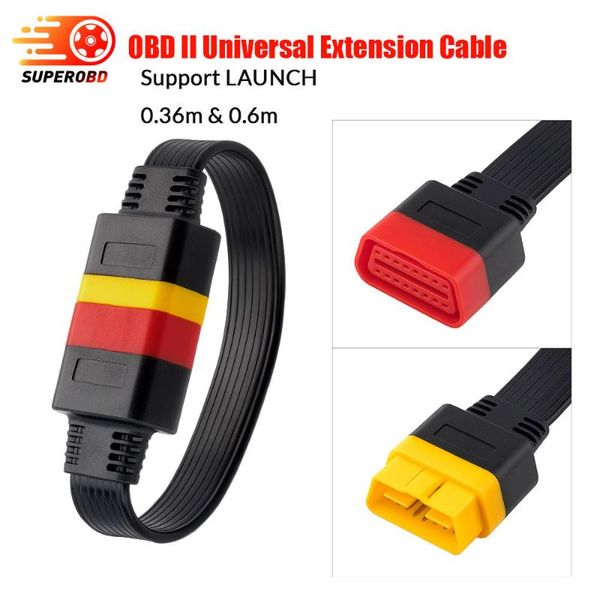 

200pc /obd extension cable for x431 v/v+/pro/pro 3/easydiag 3.0/mdiag/golo main obd2 extended connector 16pin male to female