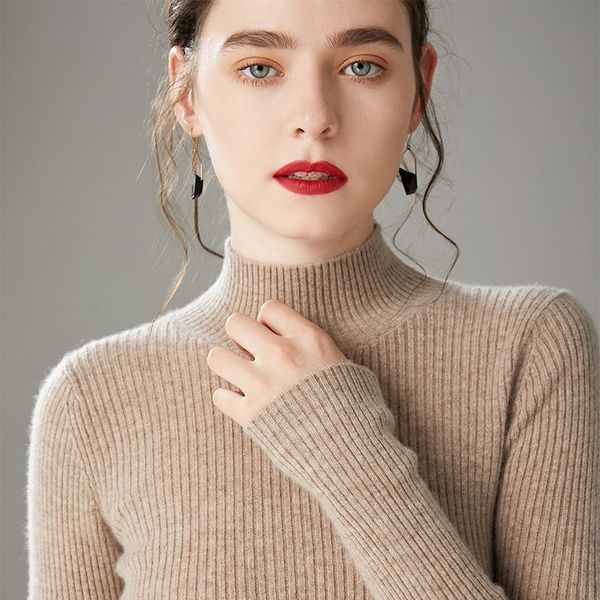 

fall sweater woman women pullover pink clothes korean turtleneck cropped winter oversized crop cashmere long sleeve wool, White;black