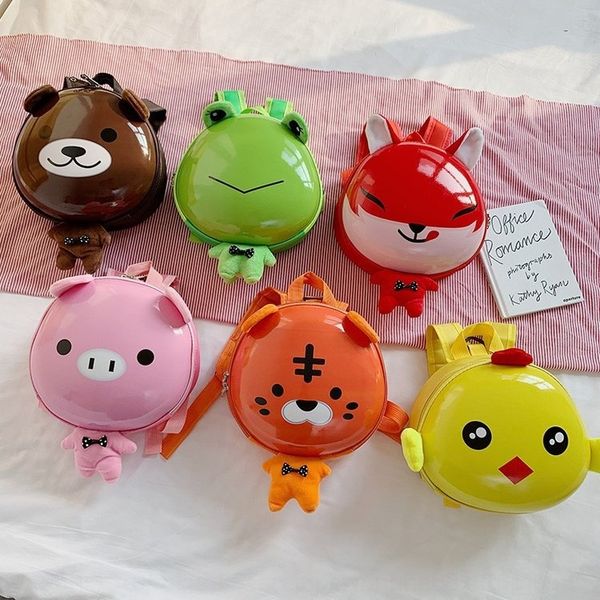 

new children's hard case backpack cartoon cute school backpack boys and girls kindergarten schoolbag eggshell bag
