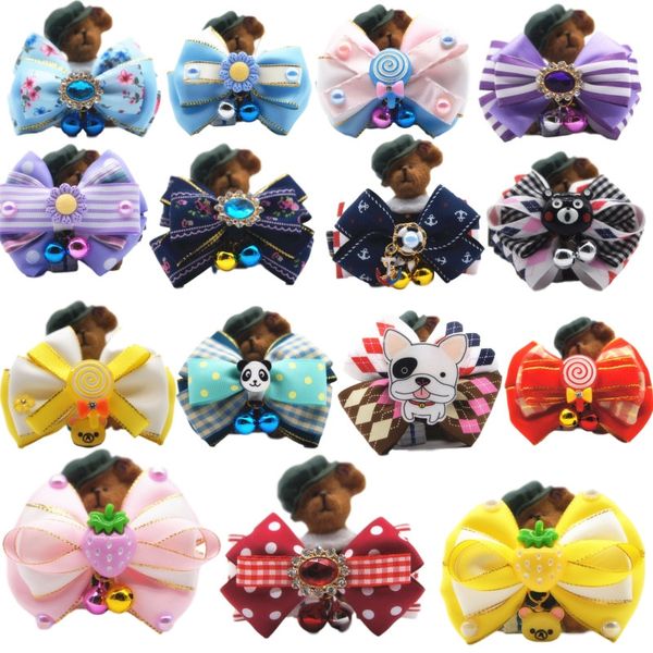 

100 models 2020 new handmade bow pet collar cat bell dog collar
