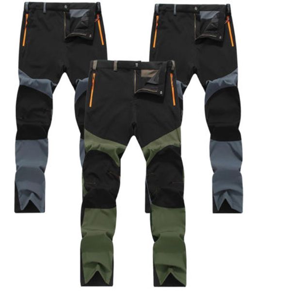 

waterproof outdoor mens camping tactical cargo pants casual combat trousers hot, Black
