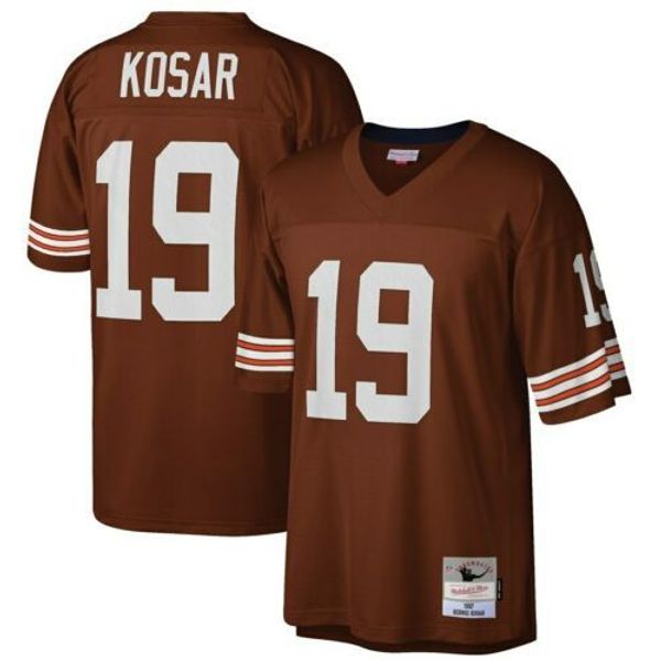 

bernie kosar mitchell & ness brown 1987 retired jersey, Gray