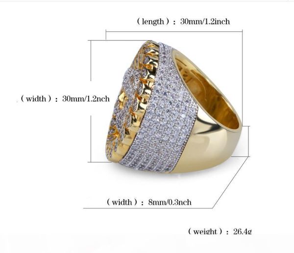 

i hip hop jesus ring iced out rings micro pave cubic zircon promise diamond finger rings luxury designer brand personality gift, Silver