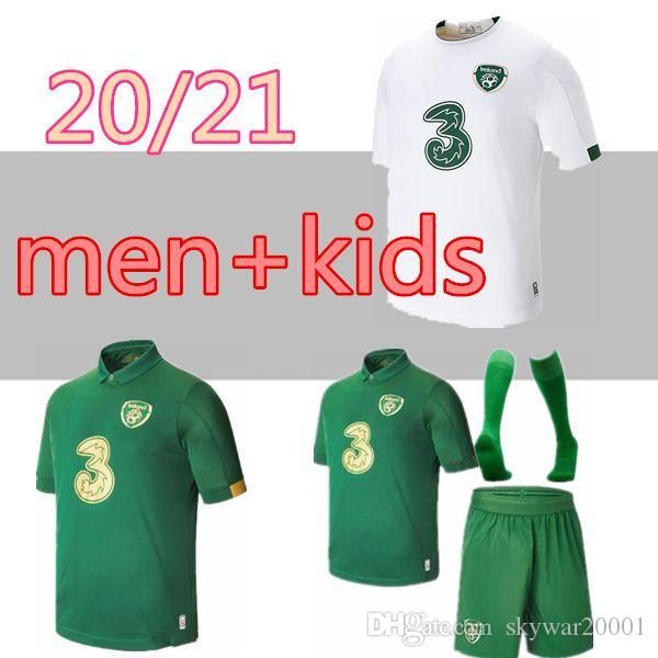 

новые взрослые дети kit 20 21 ирландия футбола джерси keane макклин brady coleman clark хендрик ирландской сборная 2020 2021 футбола рубашки, Black