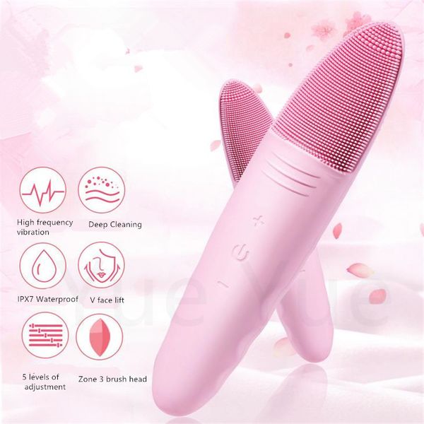 

usb зарядка соник очищение лица кисть силиконовая для лица кисть deep pore cleaning водонепроницаемая массаж лица уход за кожей инструмент