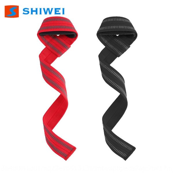 

gtifn shiwei weightlifting booster wristb fitness black and gray anti-skid pull borrowing belt wristband supporting hard wrist strap wrist s, Black;red