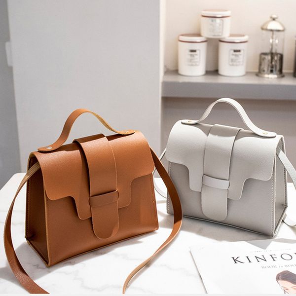

selling pu women vintage handbags small square solid color simple female crossbody bag b5