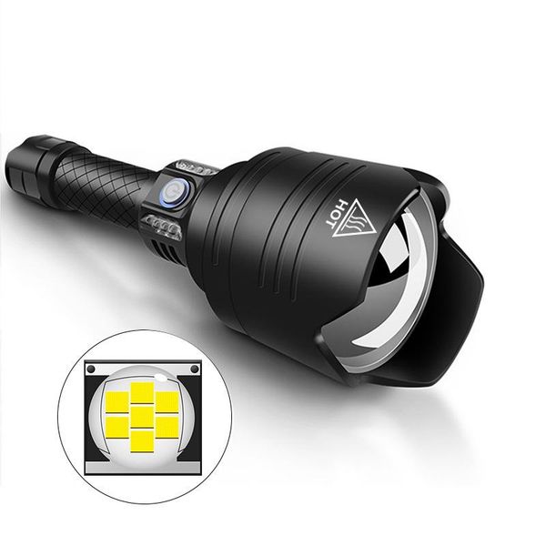 

flashlights torches solled 7-core p10 zoom charging power brightness display large wide-angle lens