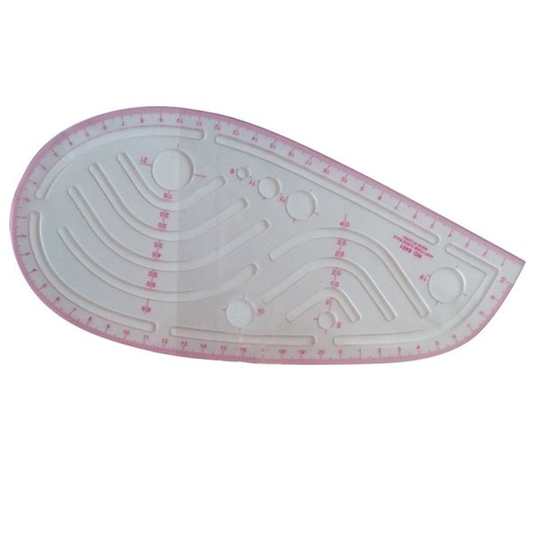 

styling design ruler french curve hip curve cut-out slot straight ruler, Black