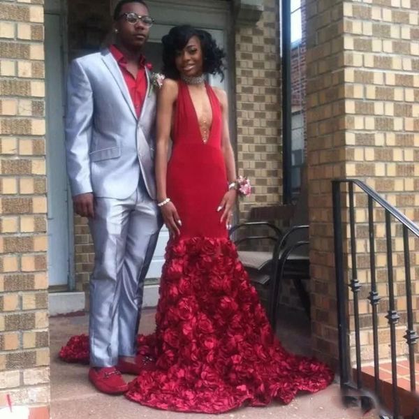 

2021 deep v neck burgundy african mermaid evening dresses long prom dresses for formal party gowns, Black;red