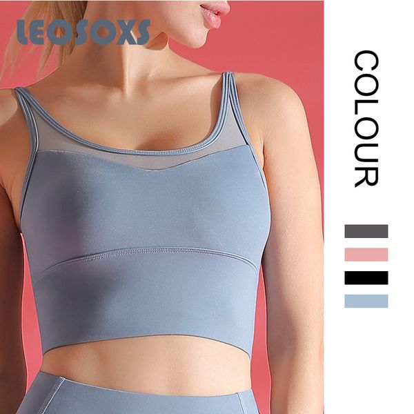 

leosoxs new yoga bra for women 2020 fashion mesh breathable quick drying exercise yoga bra outdoor running fitness shirt, White;red