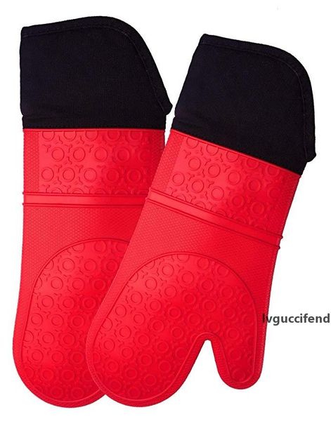 

silicone oven mitt extra long oven mitt professional mitts 1 pair oven with quilted liner 5 colors